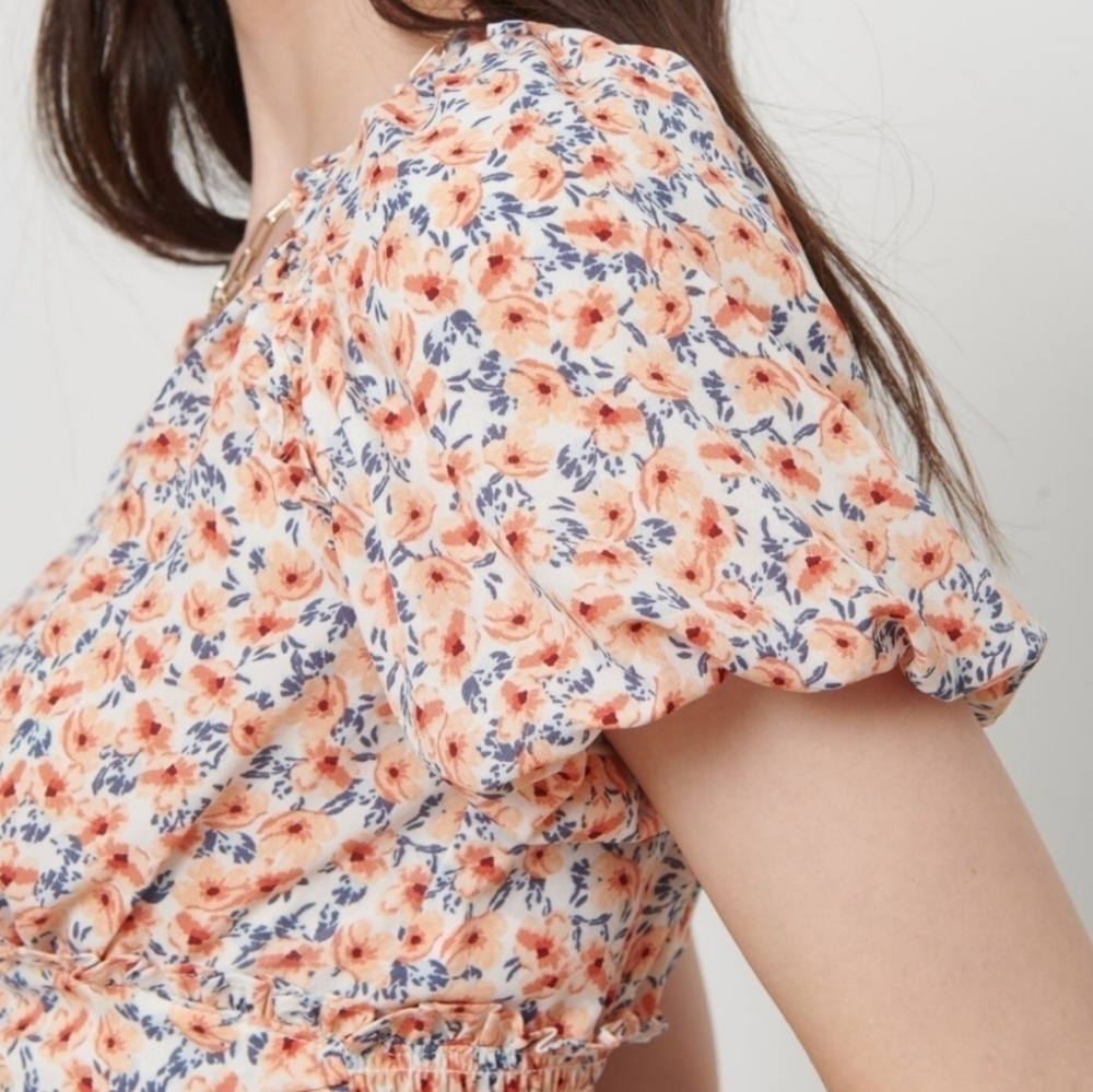 Dynamite Orange and White Crop Top - Picture 3 of 9